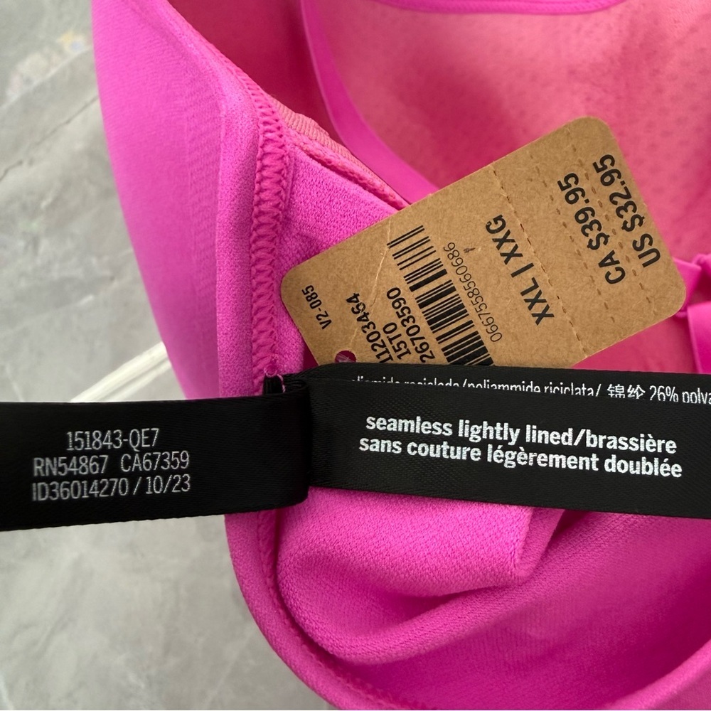 Women’s PINK Active Seamless Lightly Lined Sports Bra Adjustable Plus Size XXL - Picture 12 of 16
